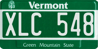 VT license plate XLC548