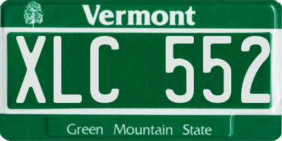 VT license plate XLC552