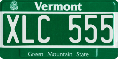 VT license plate XLC555