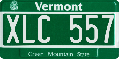 VT license plate XLC557