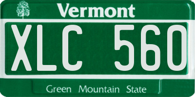 VT license plate XLC560