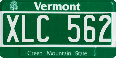 VT license plate XLC562