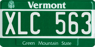 VT license plate XLC563