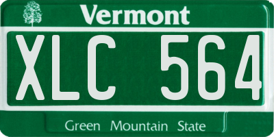 VT license plate XLC564