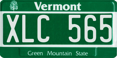 VT license plate XLC565