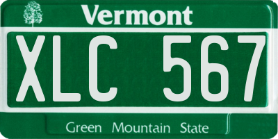 VT license plate XLC567