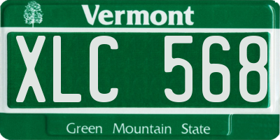VT license plate XLC568