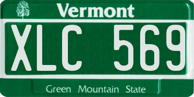 VT license plate XLC569