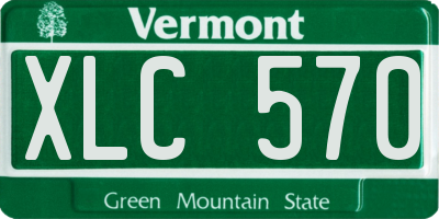 VT license plate XLC570