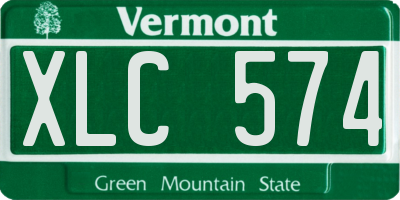 VT license plate XLC574
