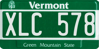 VT license plate XLC578