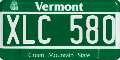 VT license plate XLC580