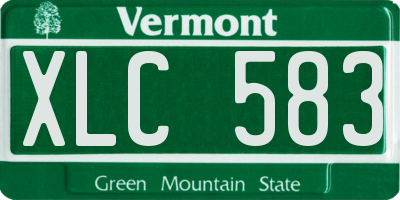 VT license plate XLC583