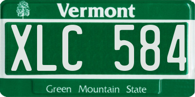 VT license plate XLC584