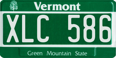 VT license plate XLC586
