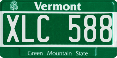 VT license plate XLC588