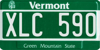 VT license plate XLC590