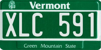 VT license plate XLC591
