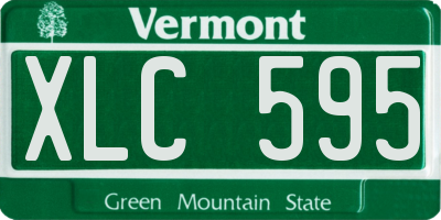 VT license plate XLC595