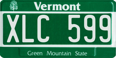 VT license plate XLC599