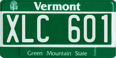 VT license plate XLC601
