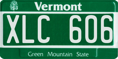 VT license plate XLC606