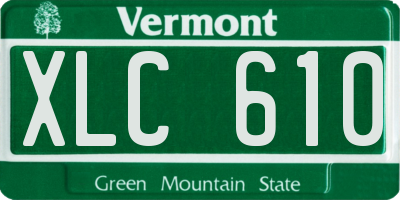 VT license plate XLC610