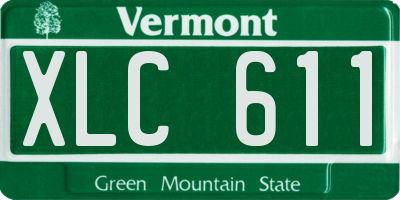 VT license plate XLC611