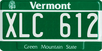 VT license plate XLC612