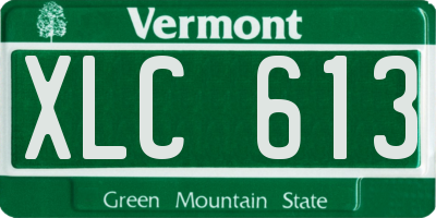 VT license plate XLC613