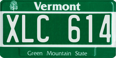 VT license plate XLC614