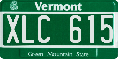 VT license plate XLC615