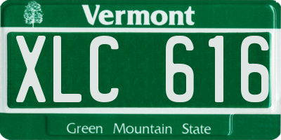 VT license plate XLC616