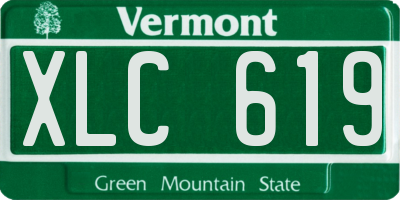 VT license plate XLC619