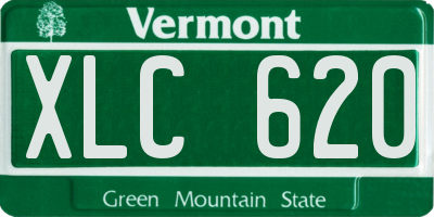 VT license plate XLC620