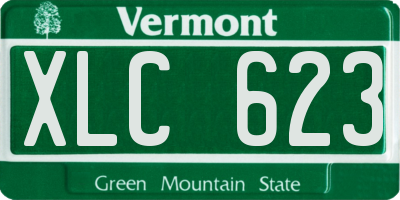 VT license plate XLC623