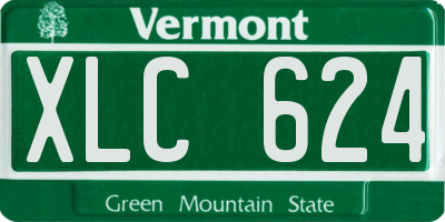 VT license plate XLC624