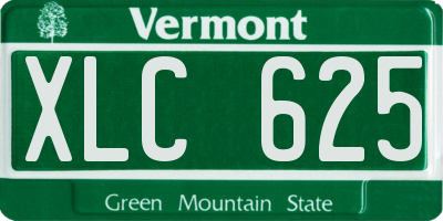 VT license plate XLC625