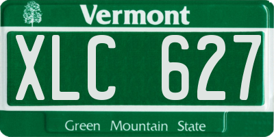 VT license plate XLC627