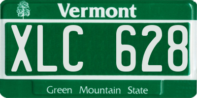 VT license plate XLC628