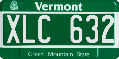 VT license plate XLC632