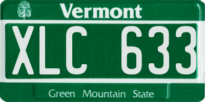 VT license plate XLC633