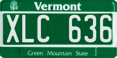 VT license plate XLC636
