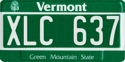 VT license plate XLC637