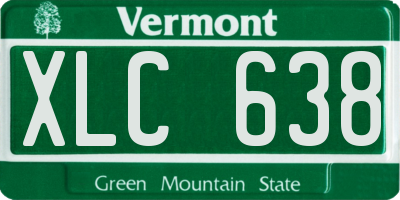 VT license plate XLC638