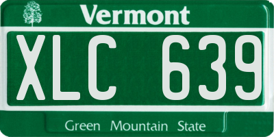 VT license plate XLC639