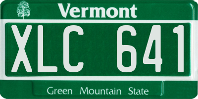VT license plate XLC641