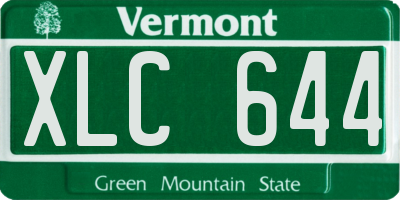 VT license plate XLC644