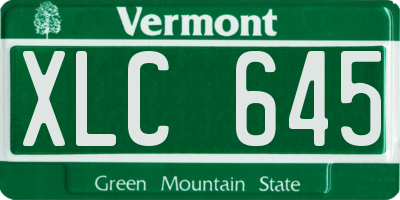 VT license plate XLC645