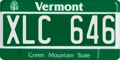 VT license plate XLC646
